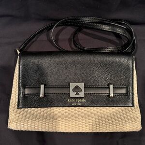 Kate Spade Raffia and Leather shoulder bag